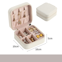 FANXI arrivée de luxe mini cuir pu petite boîte à bijoux de voyage organisateur femmes cadeaux logo personnalisé boîte de rangement de bijoux avec miroir