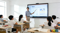 Fabrieksgeprijsd interactief LCD smart multi-touchscreen elektronisch whiteboard met meertalige software, hoge kwaliteit interactief.