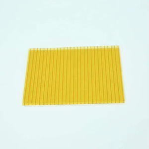 Huashuaite Bán Buôn Hai Lớp 10Mm <span class=keywords><strong>Polycarbonate</strong></span> Mặt Trời Tấm Rỗng Đôi Tường <span class=keywords><strong>Polycarbonate</strong></span> Tấm Lợp Nhuộm Màu - Product Image 3