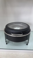 Chauffe-Plat Professionnel FULAIXIN en Acier Inoxydable, Luxe, pour Restaurants, Hôtels, Mariages, Chauffage au Gaz, Capacité 9L, Couleur Or
