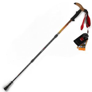 Bâton de marche en alliage d'aluminium avec poignée en T, bâton de randonnée à trois sections, béquille de marche extérieure, bâton de voyage - Product Image 2