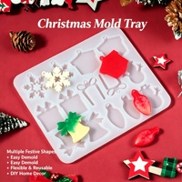 2026 Kit de moules en silicone écologiques pour bijoux de Noël, pour la création de pendentifs en résine DIY (Flocon de neige, Gant, Pull, Chapeau, Boucles d'oreilles, Collier), ODM