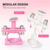 Aimant pour ongles 3D rotatif effet œil de chat en verre, ensemble de deux aimants, outil de manucure portable pour fixation, accessoires de nail art