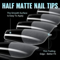 550 pièces/boîte cercueil artificiel faux ongles doux Gel conseils Nail Art Extension acrylique presse sur ongles
