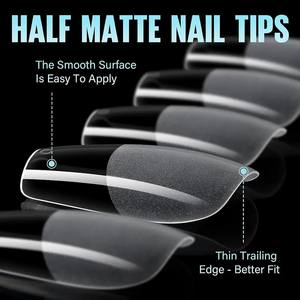 550 unids/caja ataúd artificial <span class=keywords><strong>uñas</strong></span> postizas puntas de Gel suave extensión de <span class=keywords><strong>uñas</strong></span> acrílico prensa en las <span class=keywords><strong>uñas</strong></span> - Product Image 4