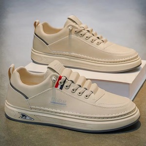 Chaussures plates décontractées pour hommes, style coréen tendance, respirantes, à semelle épaisse, doublées en peluche, vente en gros d'usine - Product Image 3