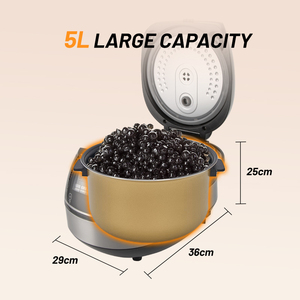 Moseener หม้อต้มนมไข่มุก, หม้อต้มชา6L อัจฉริยะระบบอัตโนมัติสาคูหม้อทำอาหารไข่มุก - Product Image 2