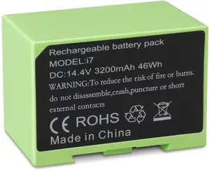 Batterie de remplacement 14.4 mah pour iRobot Roomba 2200 V, i7 + i8 i7158 i7550 i755020 i7558, livraison gratuite