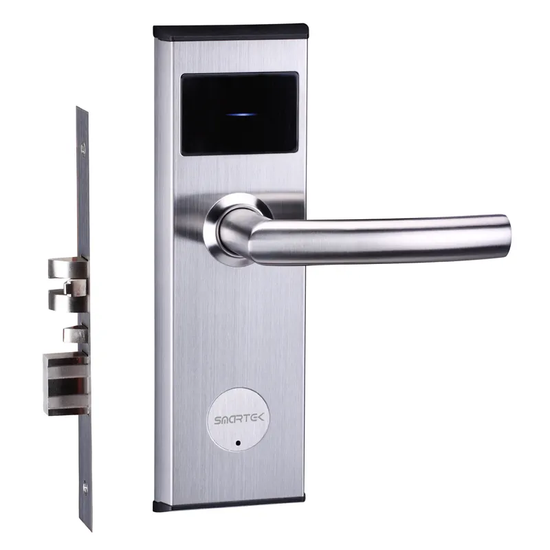 Smartek Keyless C300 prezzo in legno da infilare sicurezza elettrica Hotel Digital Fingerprint Smart Door Gate maniglia serratura tthomel