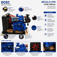 Moteurs diesel SCDC CUM 4BT 67 kW 90 CV 1800 tr/min 4BTA3.9-P90 turbocompressés, assemblage complet, fourniture d'usine pour groupe motopompe industriel