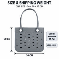 Sac de plage perforé en EVA 36x30x13cm, sac à main étanche à ouverture supérieure, 10 couleurs pour le voyage et le quotidien, vente en gros