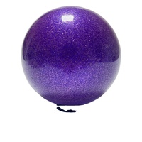 Ballon de gymnastique Yoga Rouge/Violet/Doré en PVC, Équipement d'entraînement élastique non pliable pour la gymnastique rythmique et la musculation