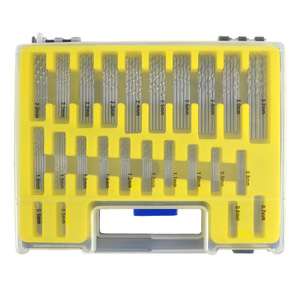 Lingxian <b>Mini</b> Twist <b>Drill</b> Bit Set 0.4-3.2mm Straight Shank Metal Drilling Tools Yellow Box - Product Image 1
