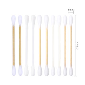 Descartável Personalizado Varas De Papel De Bambu Cotton Bud <span class=keywords><strong>Swab</strong></span> Dupla Cabeça Limpeza Orelha Q Dicas Cotonete De Algodão com Caixa Redonda - Product Image 2