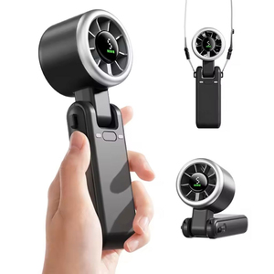 2026 Summer Rechargeable Stand Fan Mini Cooling Personal Portable Handheld Turbo High Speed Black Mini Fan - Product Image 2