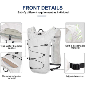 Chạy Hydration vest 5L chạy vest gói với 1.5L nước bàng quang Trọng lượng nhẹ nước Ba lô cho đi bộ đường dài chạy đi xe đạp - Product Image 3