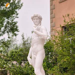 Célèbre statue de <span class=keywords><strong>David</strong></span> de Michel-Ange en <span class=keywords><strong>marbre</strong></span> blanc grandeur nature romain antique - Product Image 6