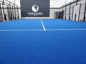 Campo de tênis Padel ao ar livre 10mm PP Relvado artificial Torneio Mundial Padel Padel Padrão Campo panorâmico