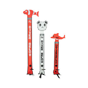 Signal de plongée sous-marine personnalisé à trois éléphants style animal bouée SMB flotteur avec valve de ventilation, gonfleur oral, tuyau basse pression - Product Image 2