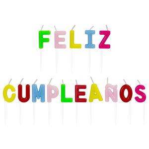Velas Decorativas con Letras de Feliz Cumpleaños, Creativas, Ecológicas, No Tóxicas, Coloridas, <span class=keywords><strong>para</strong></span> Decorar <span class=keywords><strong>Pasteles</strong></span> de Cumpleaños - Product Image 1