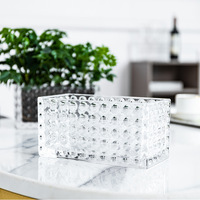 Nouveau vase en verre rectangulaire décoration bureau transparent vase hydroponique conteneur salon table à manger décoration bouteille