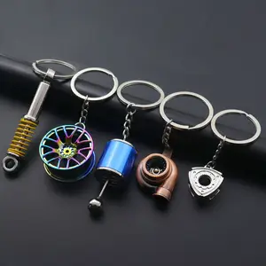 Biểu Tượng Tùy Chỉnh Kim Loại Mini Phanh Đĩa Keyring Tự Động Khác Móc Chìa Khóa Lốp Phụ Tùng Xe Hơi 3D Xe Thanh Kiếm Turbo Xe Hộp Bánh Móc Khóa Cho Nam Giới