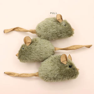 Eco-friendly Engraçado Faux Fur <span class=keywords><strong>Mouse</strong></span> <span class=keywords><strong>Cat</strong></span> Toy chase Jogando Recheado Durável Chew <span class=keywords><strong>Scratcher</strong></span> Correndo Brinquedos De Gato - Product Image 5