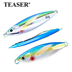 Leurre de pêche TEASER J106 Dubstep en alliage métallique, jigging lent, leurre artificiel dur, 60g80g, jigging, leurre pour la pêche au bar, leurre de pêche en mer, leurre coulant - Product Image 1
