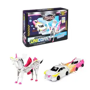 Vervorming Robot Speelgoed Twee Auto 'S Een Robot Pegasus Botsing Eenhoorn Combinatie Speelgoed Actie Pop Auto Kinderen Speelgoed Cadeau