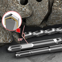 Foret de perçage rotatif à pointe en carbure YG8 BEILI 6mm-20mm avec queue SDS Plus pour le béton armé et le mur de briques