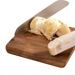 Planche à découper rectangulaire en bois d'acacia avec logo personnalisé, poignée, écologique, légère, épaisseur 2,0 cm, passe au lave-vaisselle, plateau à fromage moderne - Product Image 5