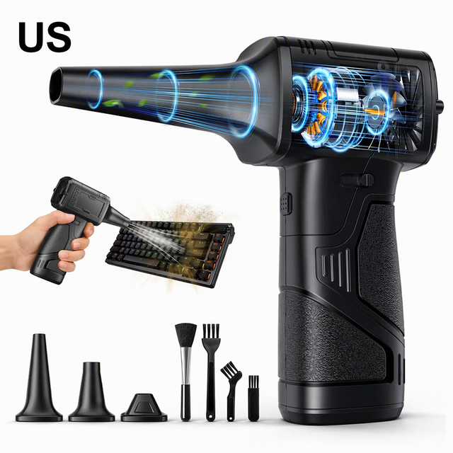 Mini Compressed Air Duster Portable Hand Held Fan Electric Small Blower Mini  Fan Jet Fan for Clean