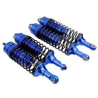 Peredam Kejut Aluminium Alloy Rakitan Full Metal Big Bore Shock Depan & Belakang untuk Traxxas 1/10 Slash 4x4 Mobil RC Truk Acc