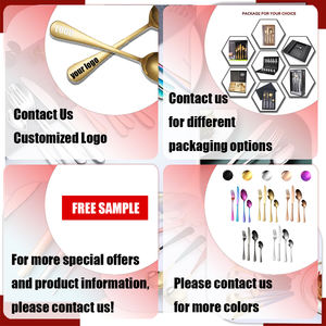 Ensemble de couverts <span class=keywords><strong>en</strong></span> acier inoxydable de luxe pour hôtel, style baroque vintage rétro doré royal pour mariage - Product Image 6