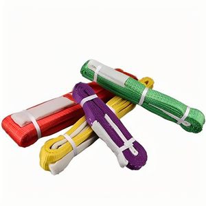 CE認定6tポリエステルフラットウェビングスリングデュアルアイズ付きコンテナローディング & アンロード用 - Product Image 4