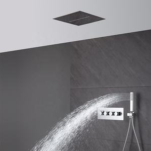 Aideal Ensemble de douche à deux voies dissimulé 40x40cm Douche de plafond avec système de douche à bec cascade - Product Image 5