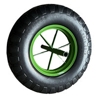 16 pouces 4.80/4.00-8 brouette sans plat solide en mousse PU pneu et roue, pour diffusion épandeur jardin Wagon chariot chariot chariot chariot