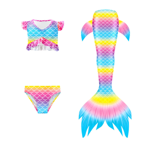 Costume da Bagno Retrò a Coda di Sirena per Bambine; Design Elastico da Principessa, Costume da Bagno per Feste di Capodanno e Spettacoli TV - Product Image 3