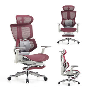 Chaise de bureau exécutive chaise pivotante chaise de bureau en maille avec soutien lombaire chaise de bureau ergonomique à dossier haut avec accoudoir 6D - Product Image 4