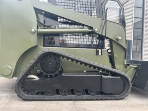 Бесплатная Доставка! Мини-погрузчик с бортовым поворотом HTS75, дизельный двигатель, небольшой гусеничный/колесный фронтальный погрузчик с ковшом - Product Image 4