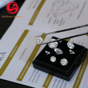Diamante de moissanita certificado GRA suelto 5CT 6CT 7CT <span class=keywords><strong>8CT</strong></span> 9CT 10CT D VVS piedra de diamante de corte brillante redondo blanco moissanita suelta - Product Image 2