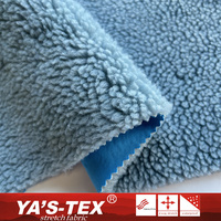Tissu en polyester Softshell imperméable à 2 couches 100%, polaire berbère extensible dans les 4 sens, camouflage Sherpa, lié avec berbère pour l'extérieur