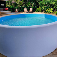 CHILLMEND Baignoires thermales extérieures à point de goutte Piscine Piscine Bain plongeant à glace portable gonflable pour récupération Piscine gonflable