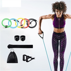 11 Parça Direnç Bandı Seti, Kapı Bağlantıları, Ayak Bileği Kayışları ile Tüm Vücut Güç Antrenmanı, Evde Spor Salonu Çalışması için - Product Image 4