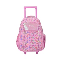 Sac à dos imperméable à fermeture éclair pour étudiants, grand sac à roulettes pour l'école, sacs d'école à roulettes personnalisés unisexes
