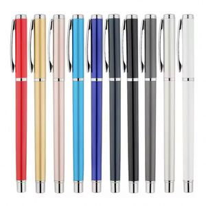 Luxury Professional Elegant Promo Black <b>Roller</b> Metal Ballpoint Pens Logo Slogan Branded Aluminum Alloy Pen - Product Image 4