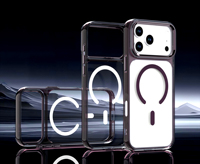Étui de protection métallique pour appareil photo iPhone 18 Pro Max, coque magnétique pour iPhone 18 Pro 17, bouton métallique, logo personnalisé, emballage LM022