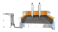 Nouvelle machine de découpe de pierre CNC à 3 axes JK-1530-2 avec moteur PLC pour granit, marbre, carrelage, 5,5 kW, 380 V, gris clair, Shandong, fonctionnement facile