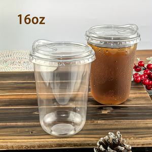 Tùy Chỉnh Dùng Một Lần Hình Chữ U 90 Tầm Cỡ Cốc Cà Phê Pet Nhựa Rõ Ràng Lạnh Uống <span class=keywords><strong>Cup</strong></span> Cho Trà Sữa Đồ Uống Với Logo - Product Image 6