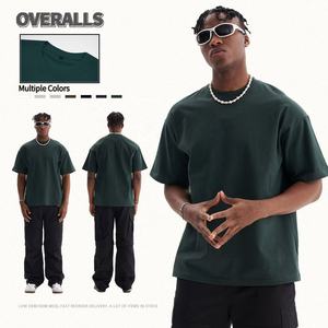 RTS de alta calidad 280 gramos hombres camisetas 100% algodón peso pesado de gran tamaño de lujo hombro caído camiseta en blanco para hombres - Product Image 1